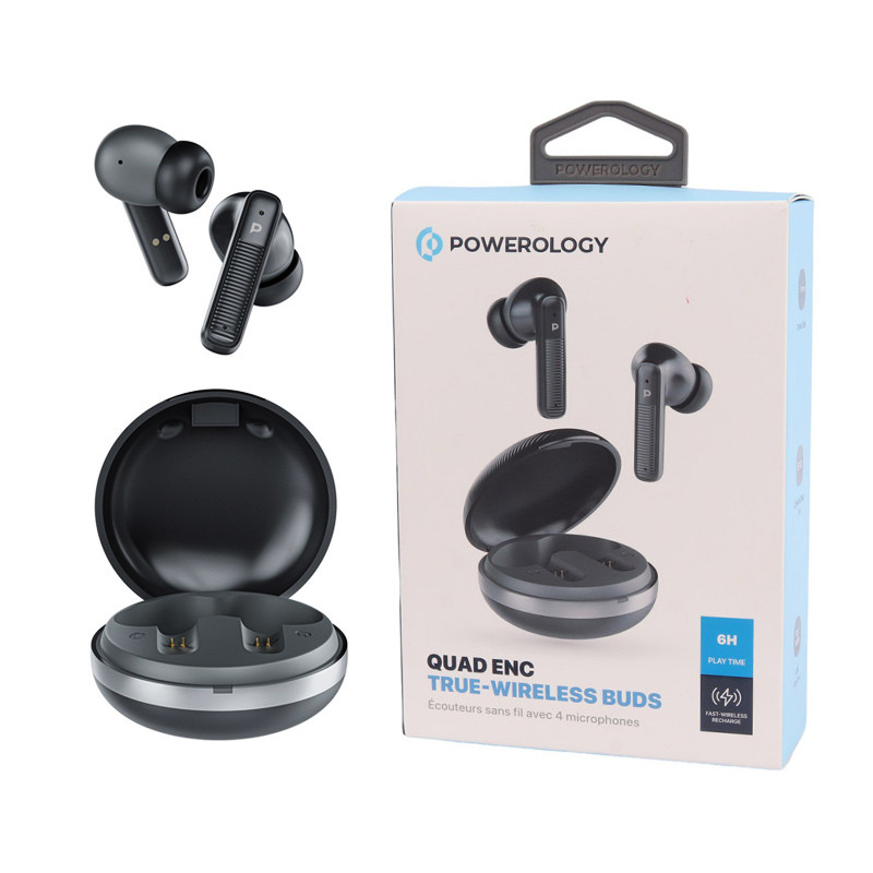 هدفون بی سیم پاورولوجی مدل Quad ENC_PWLAU006